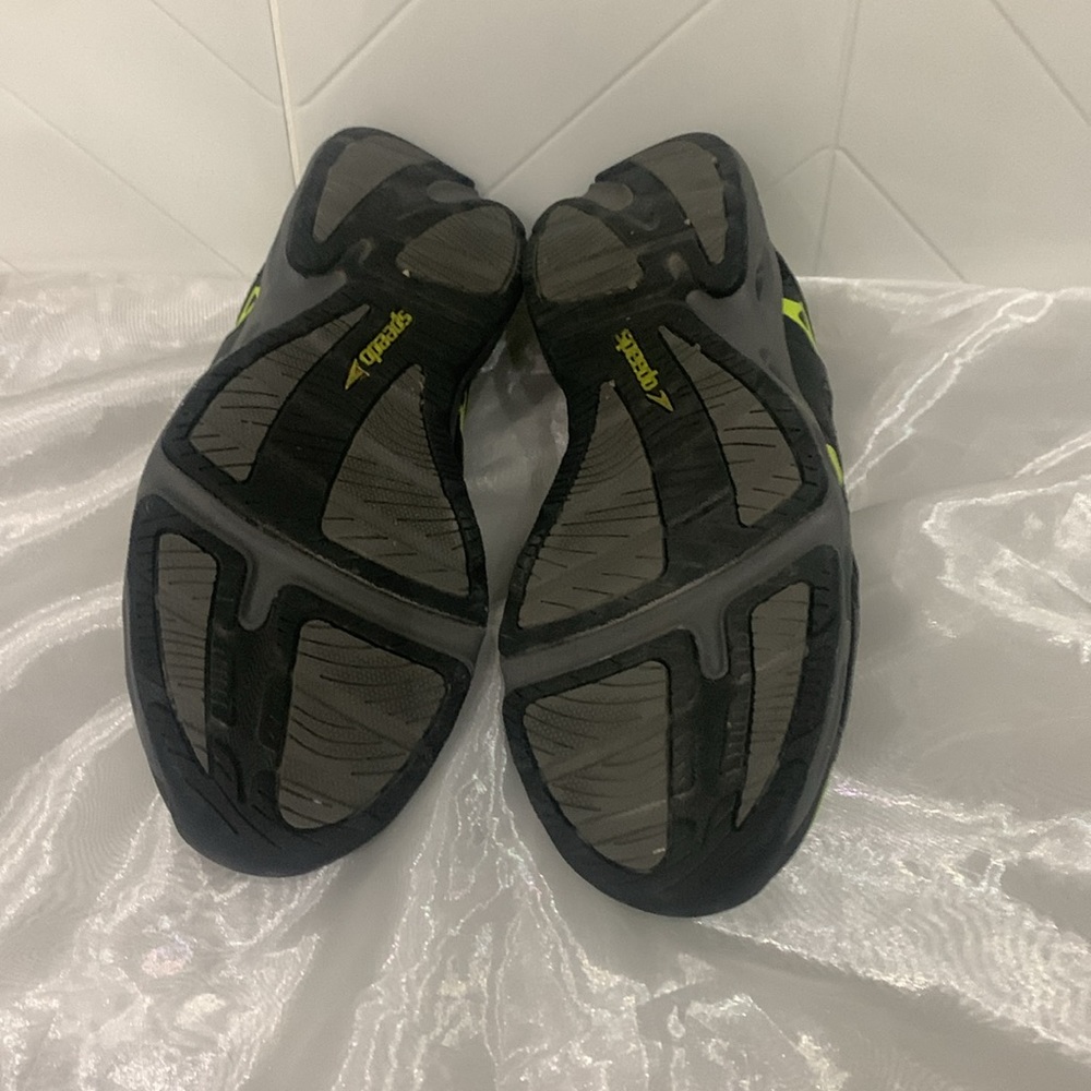 SPEEDO MEN’S HYDRO COMFORT 4.0 WATER SHOES Black Neon Yellow Bungee - Picture 9 of 15
